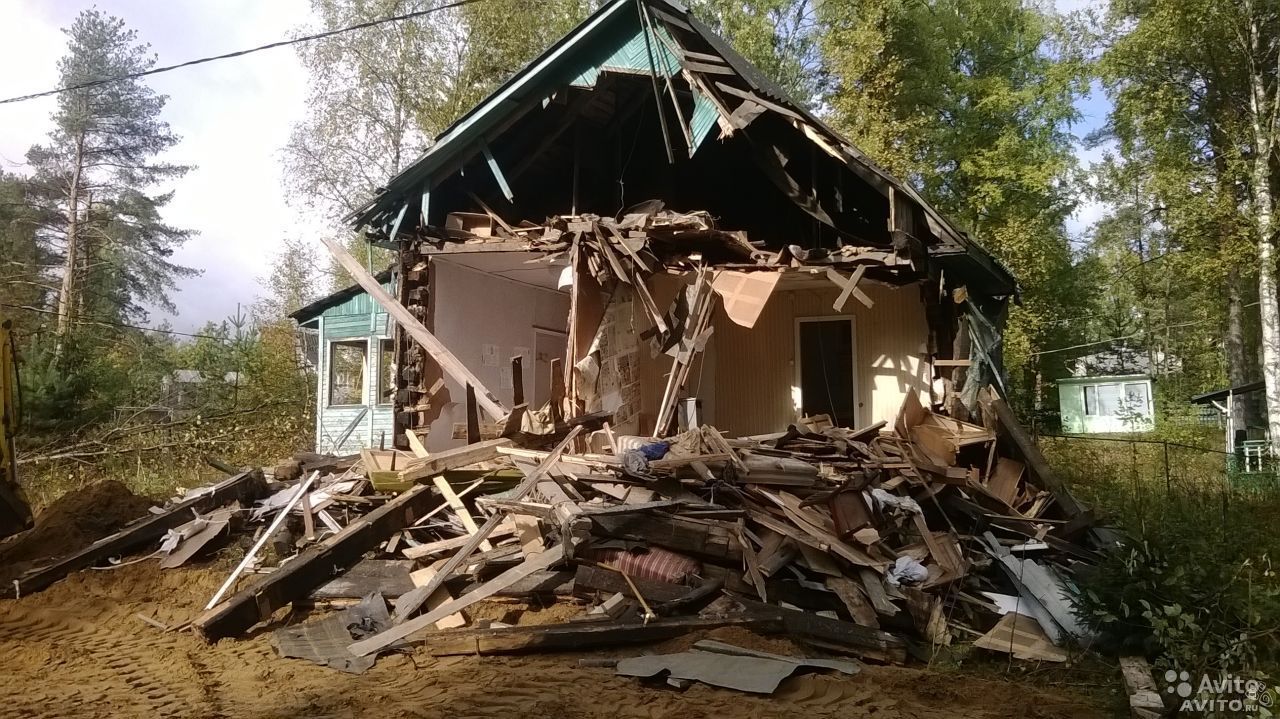 Снос домов в Туле, сломать дачный дом, деревянный и кирпичный дом